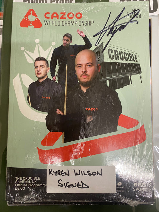 Snooker 2024 Crucible programme personally signed by 2024 World Champion Kyren Wilson