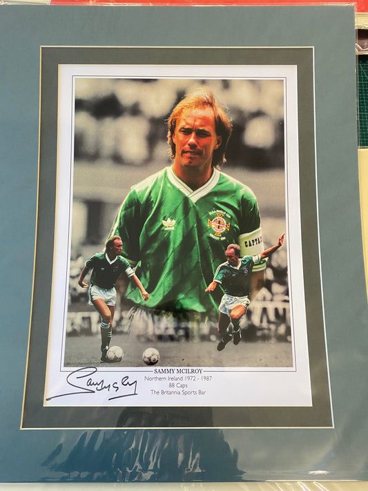 Northern Ireland Sammy Mcllroy personally signed limited edition print