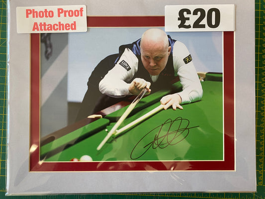 Snooker John Higgins personally signed photograph