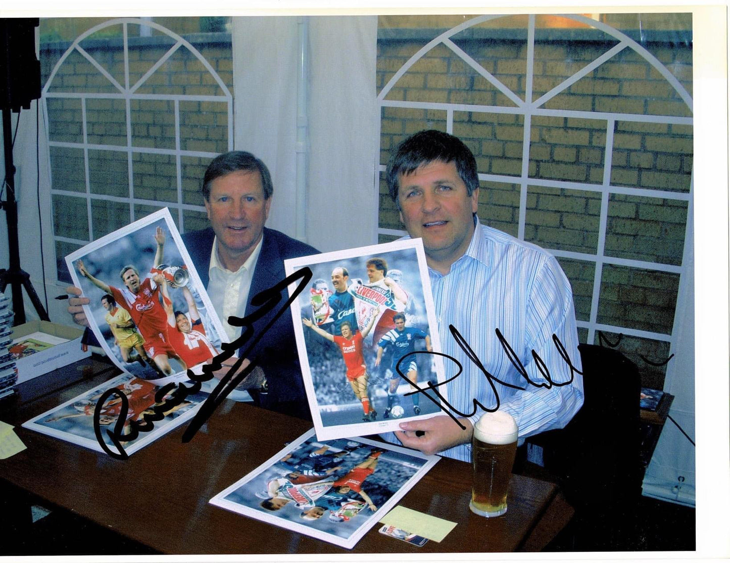 Liverpool Legends Mark Lawrenson, Bruce Grobbalaar and Ronnie Whelan display