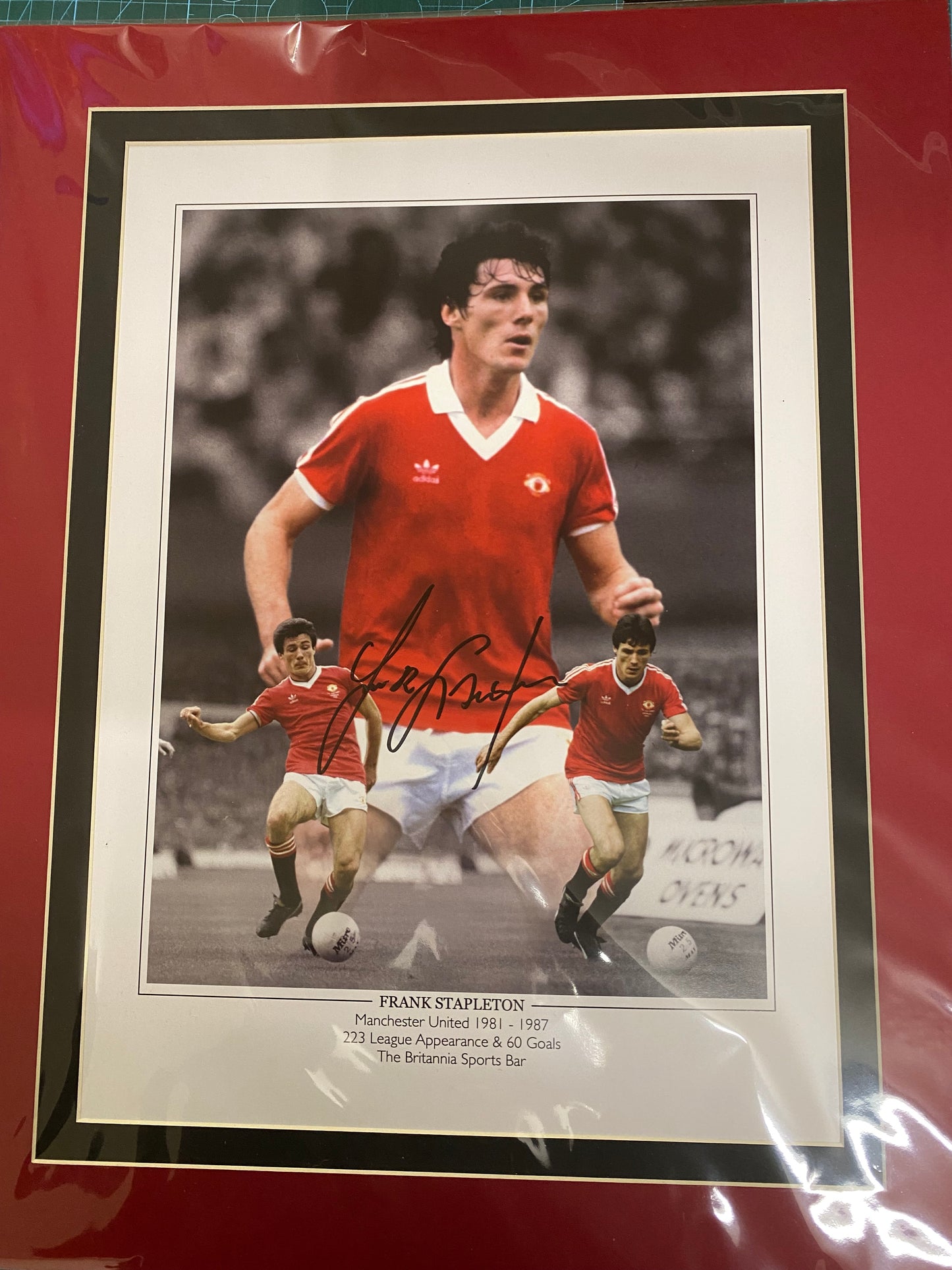 Manchester United Frank Stapleton personally signed limited edition print