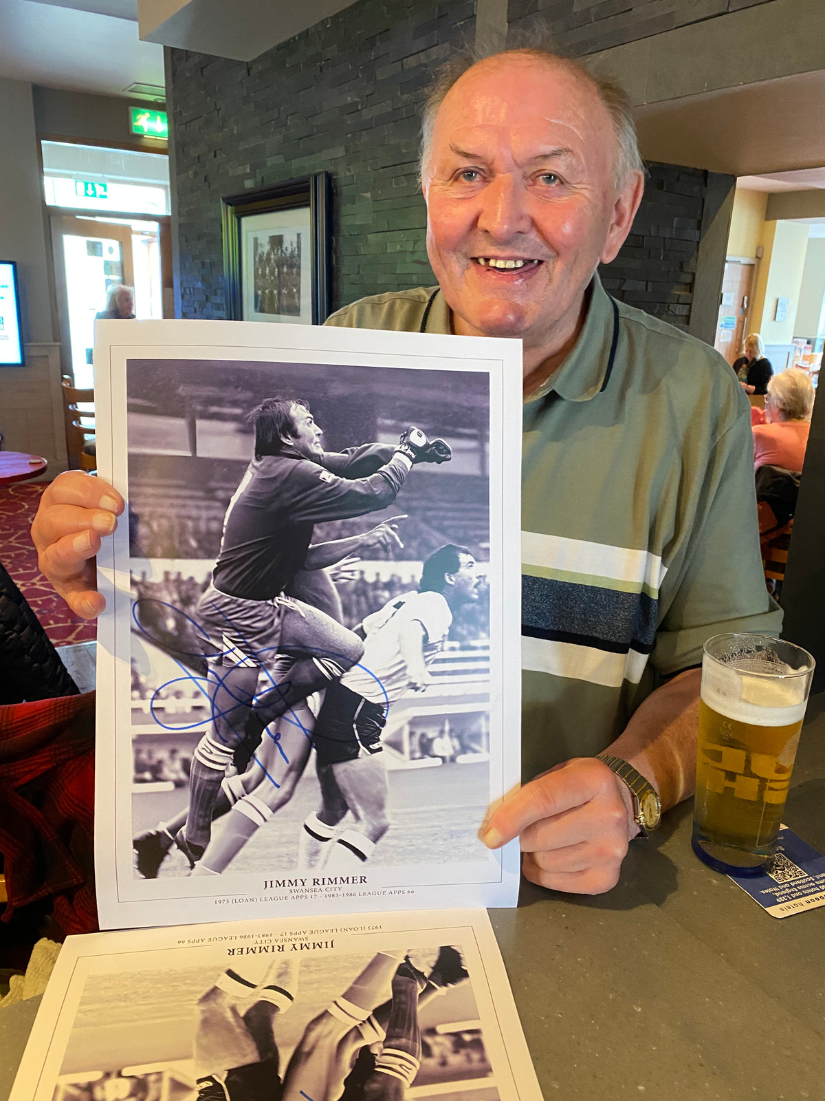 Jimmy Rimmer Today Swansea City Jimmy Rimmer personally signed limited edition print ...