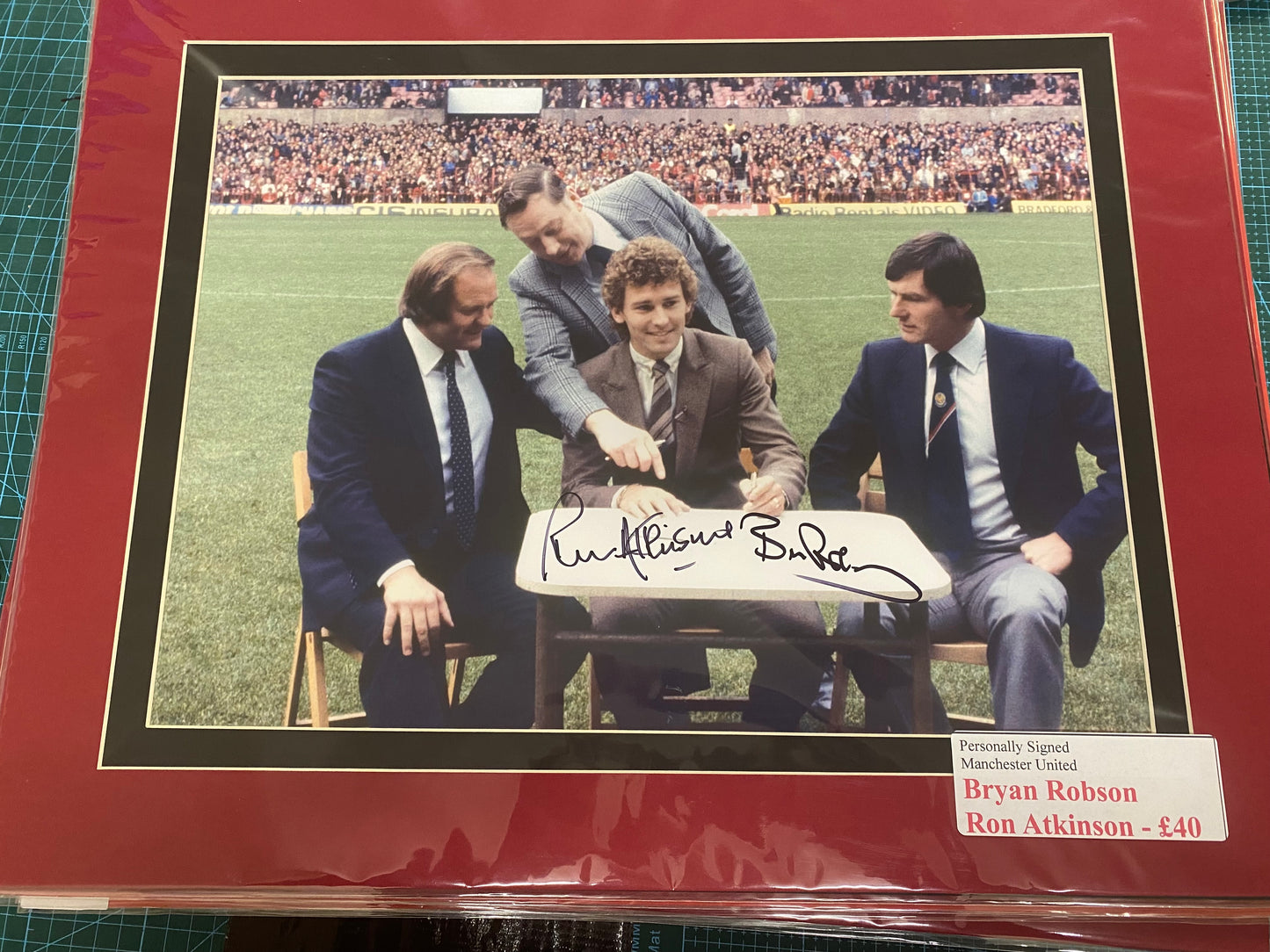 Manchester United Big Ron Atkinson & Bryan Robson personally signed photograph