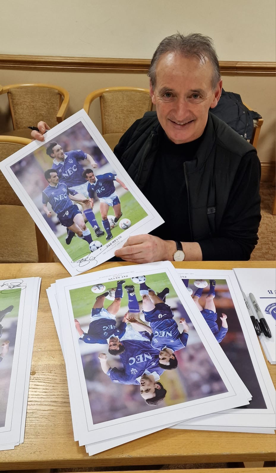 Everton Pat Nevin Personally signed limited edition print