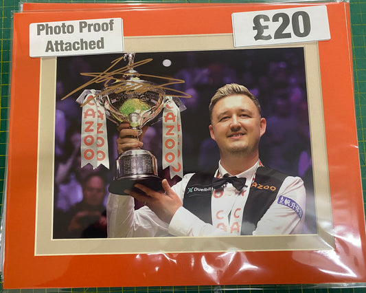 Snooker Kyren Wilson personally signed 2024 World Champion photograph