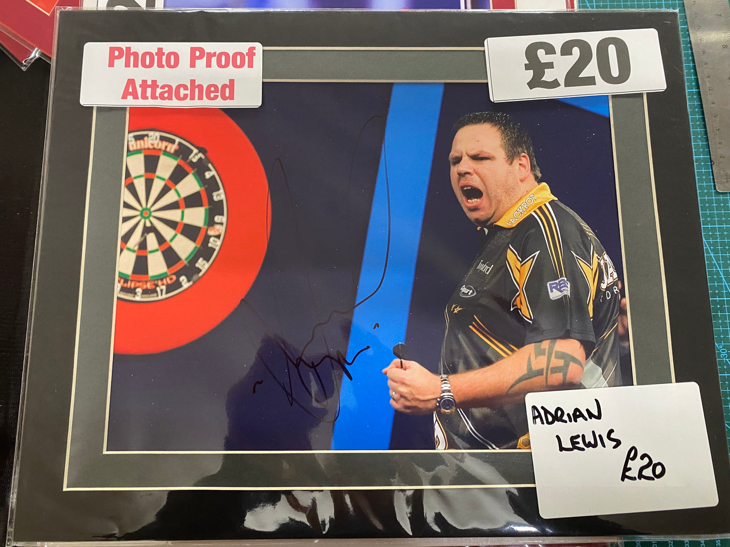 Darts Adrian Lewis personally signed photograph