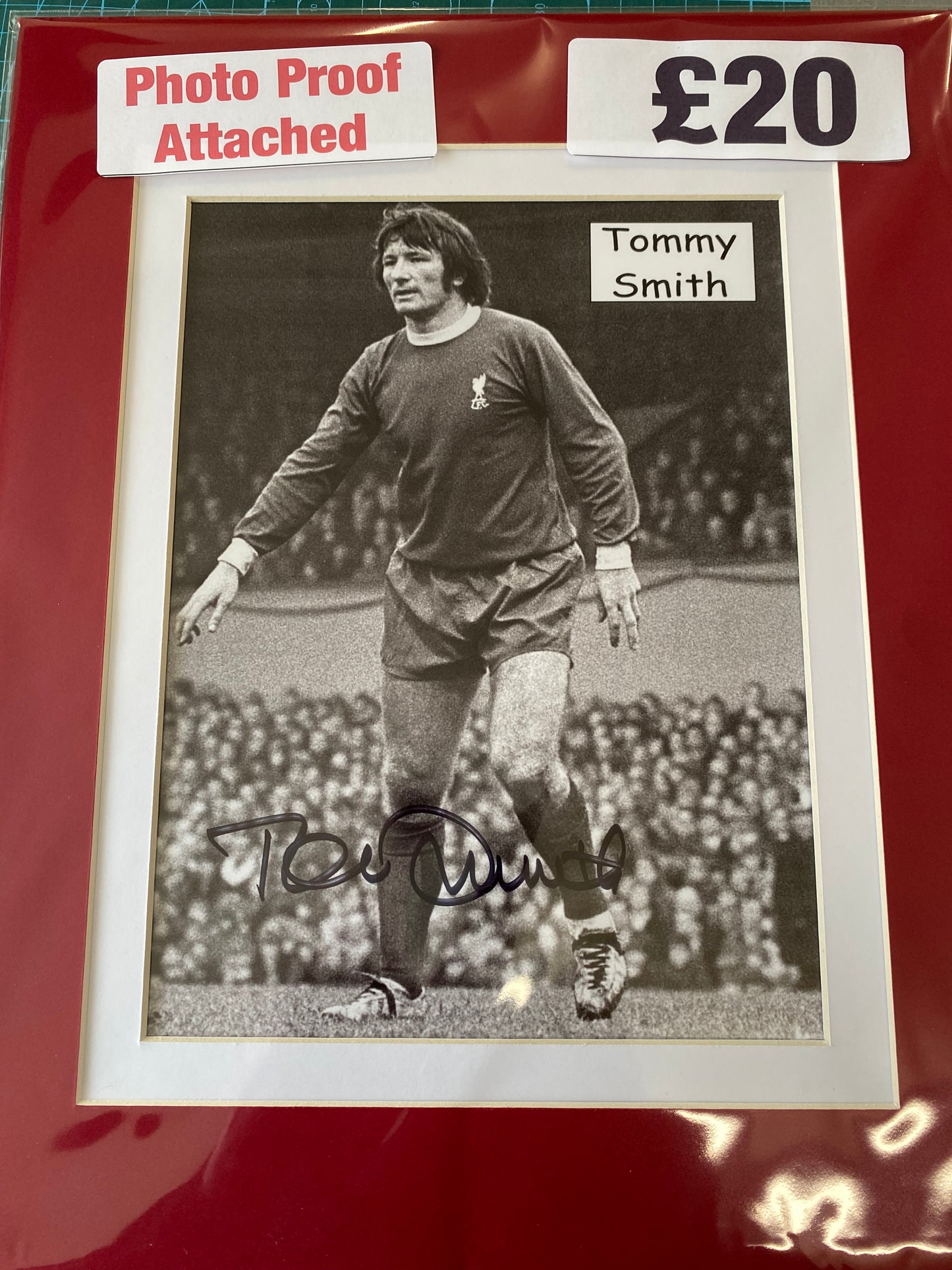 Liverpool Tommy Smith personally signed photograph