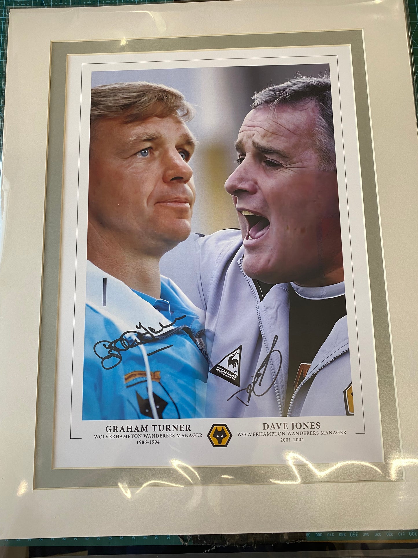 Wolverhampton Wanderers Managers Graham Turner & Dave Jones personally signed limited edition print