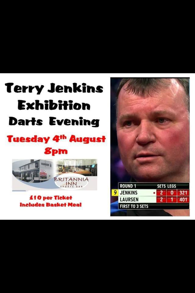 Darts Terry Jenkins personally signed photograph