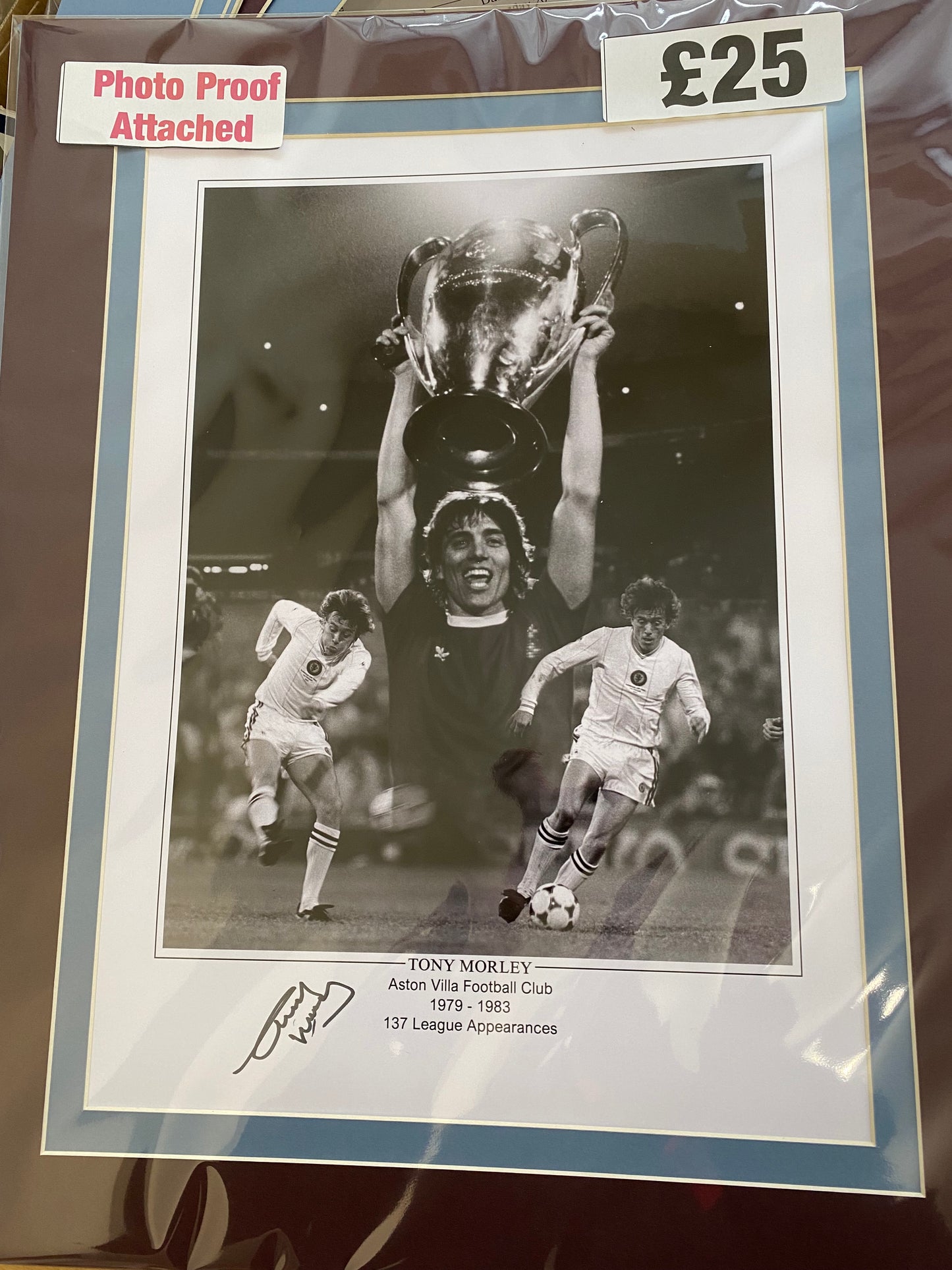 Aston Villa Tony Morley personally signed limited edition