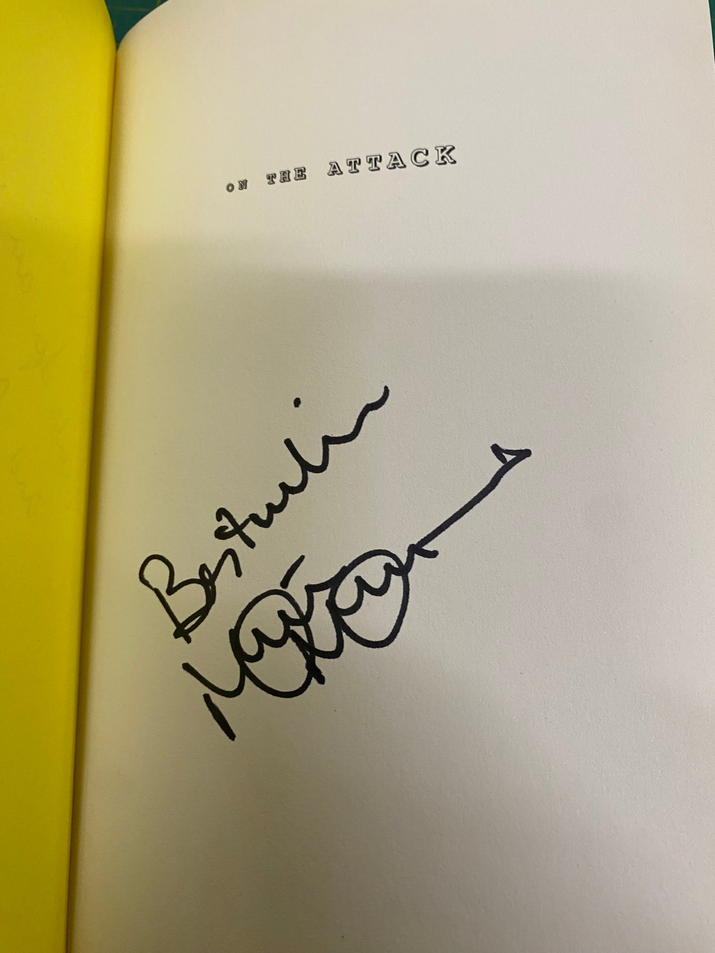 Cricket Matthew Maynard personally signed autobiography On The Attack