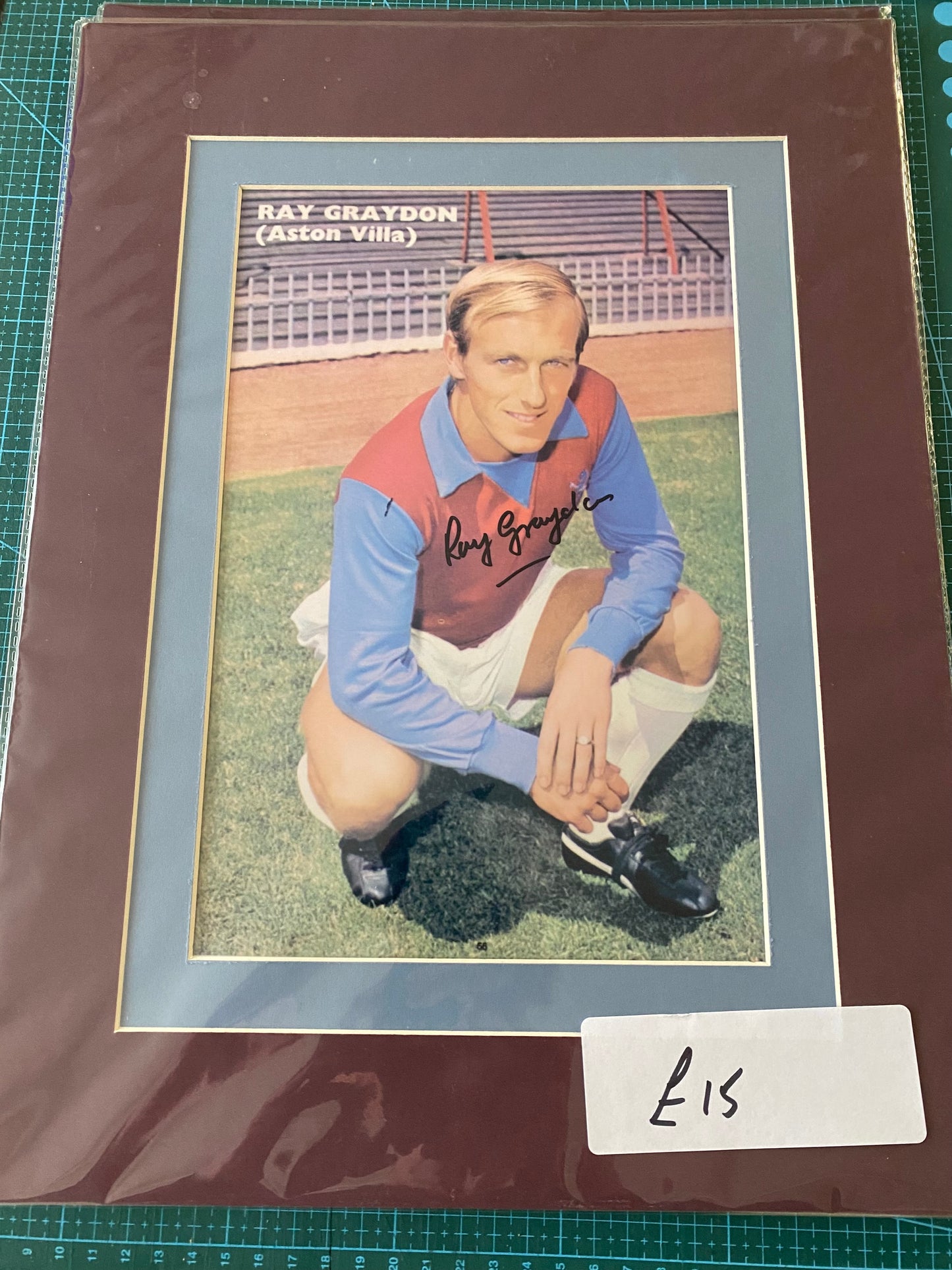 Aston Villa Ray Graydon personally signed print