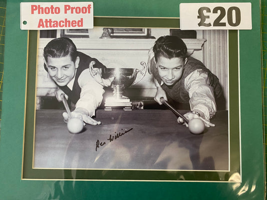 Snooker Rex Williams personally signed photograph