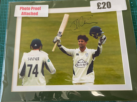 Cricket Worcestershire Brett D’Oliveira personally signed photograph