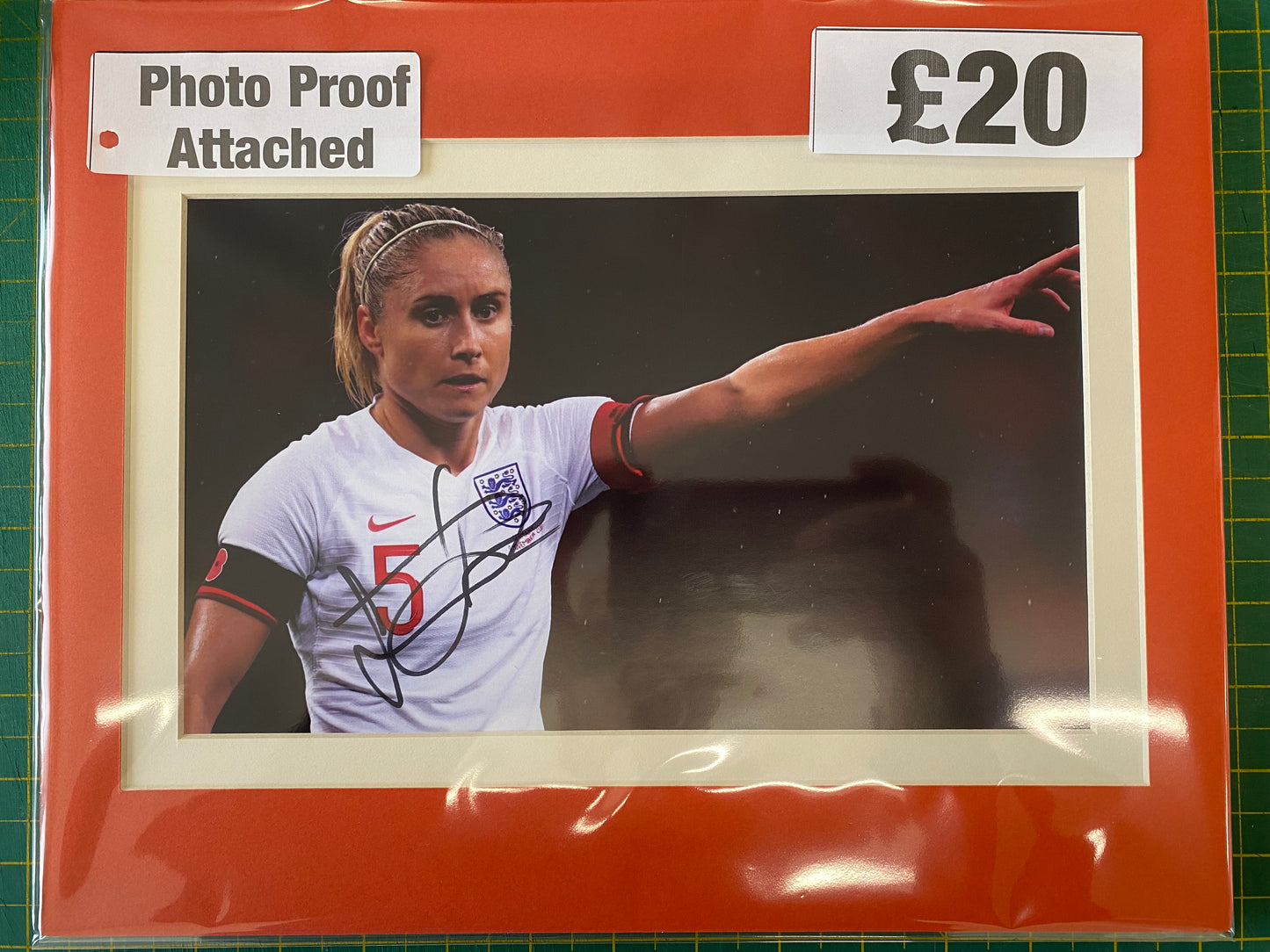 England Lioness Steph Houghton personally signed photograph
