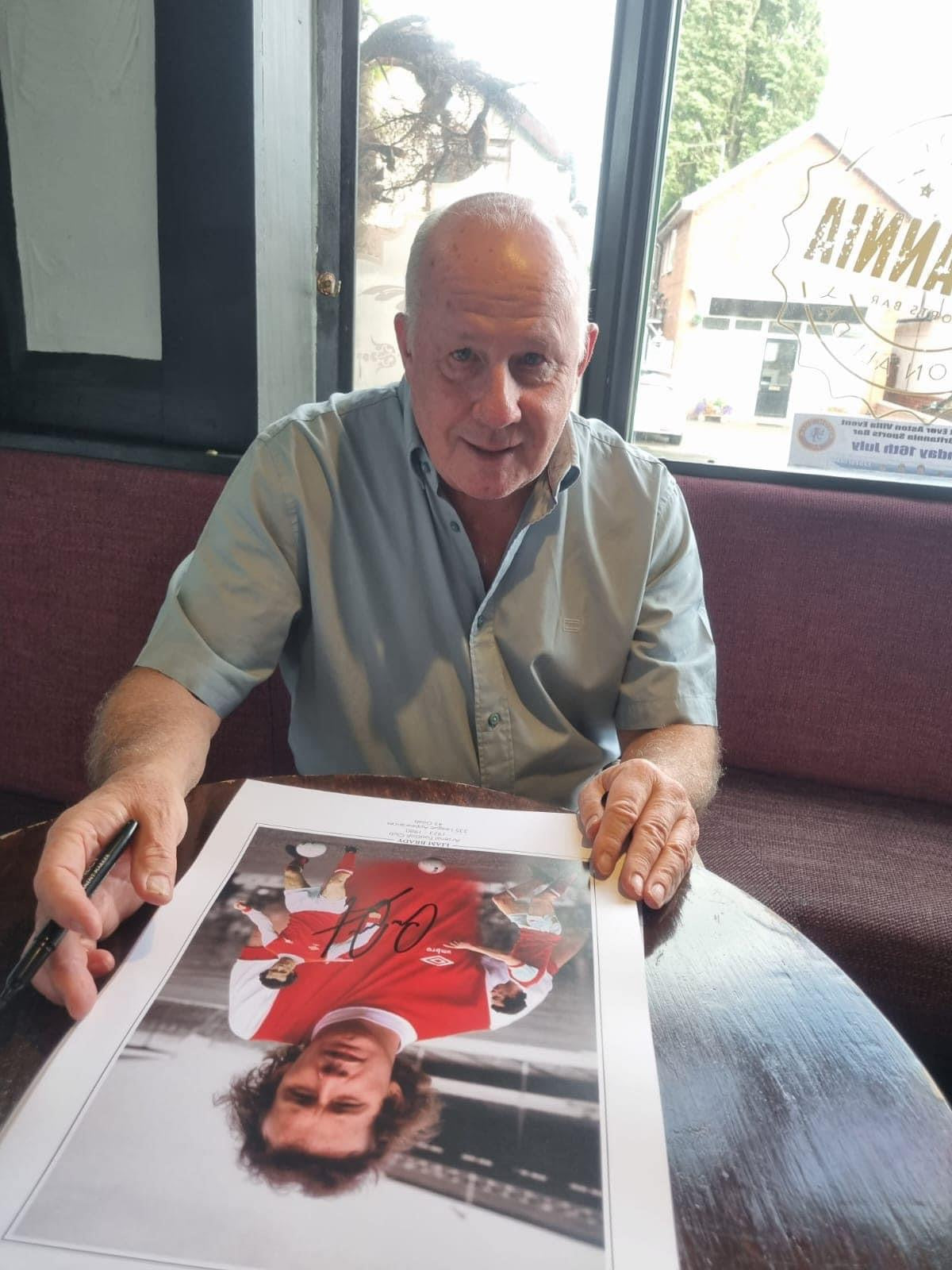 Arsenal legend Liam Brady personally signed limited edition print