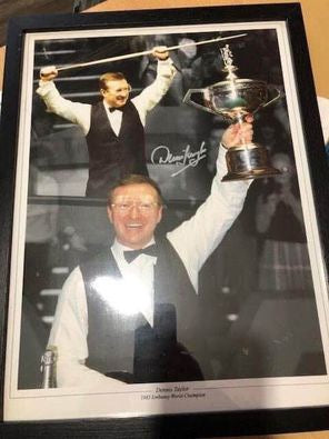 Snooker Dennis Taylor personally signed montage