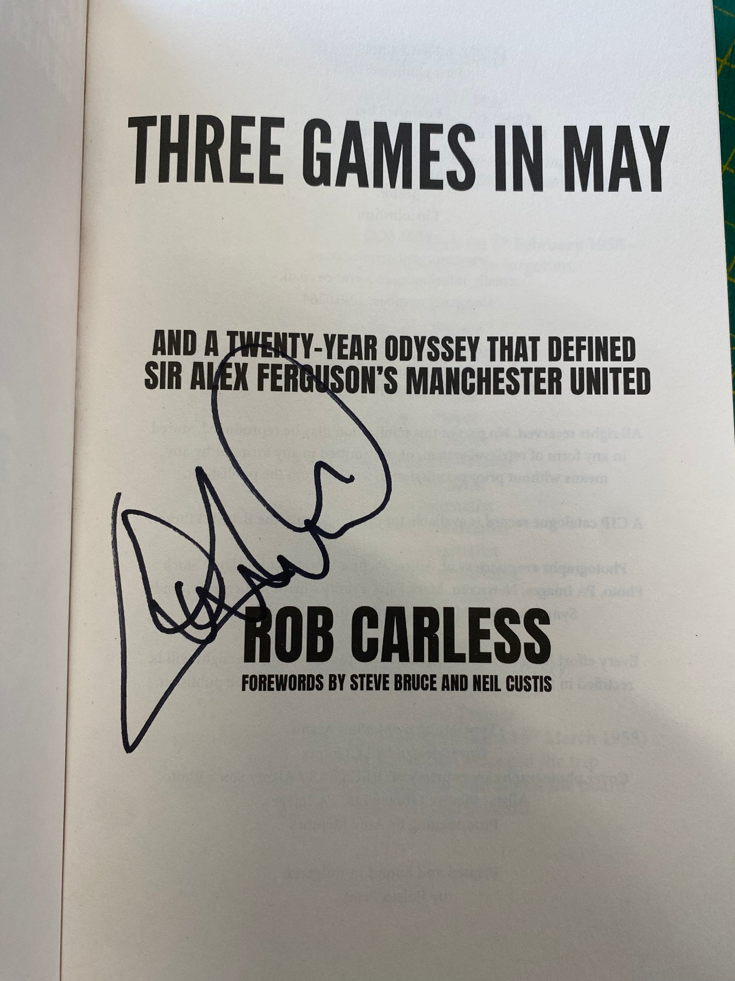 Manchester United Andy Cole personally signed autobiography Fast Forward