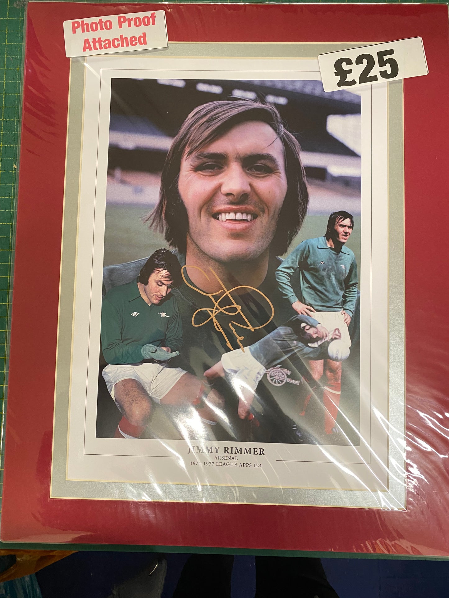 Arsenal Jimmy Rimmer personally signed limited edition Montage