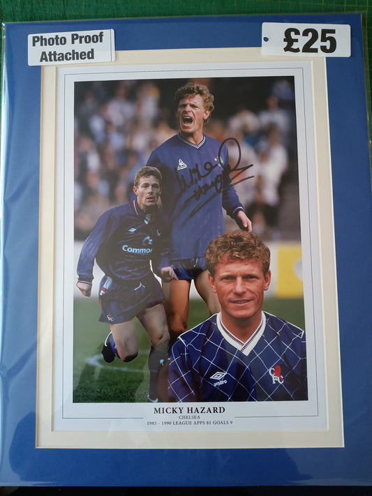 Chelsea Micky Hazard personally signed Chelsea montage