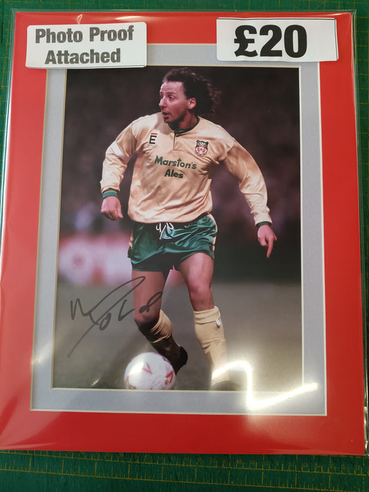 Wrexham Micky Thomas personally signed