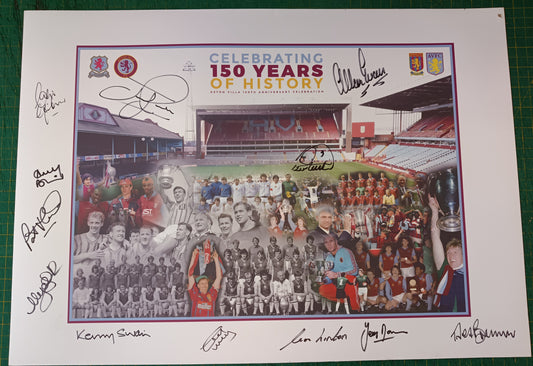 Aston Villa 1982 European Cup Winners personally signed by 12