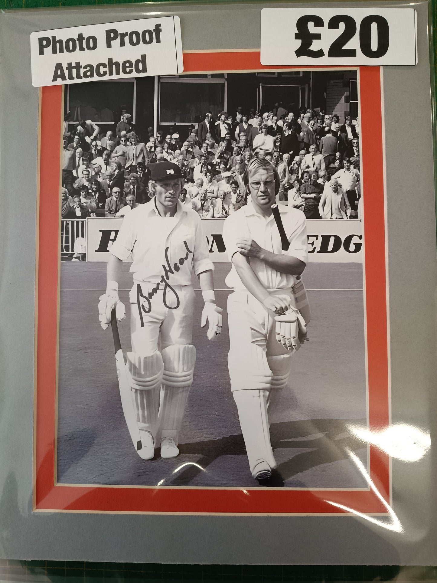 Cricket Lancashire England Cricketer Barry Wood personally signed photograph