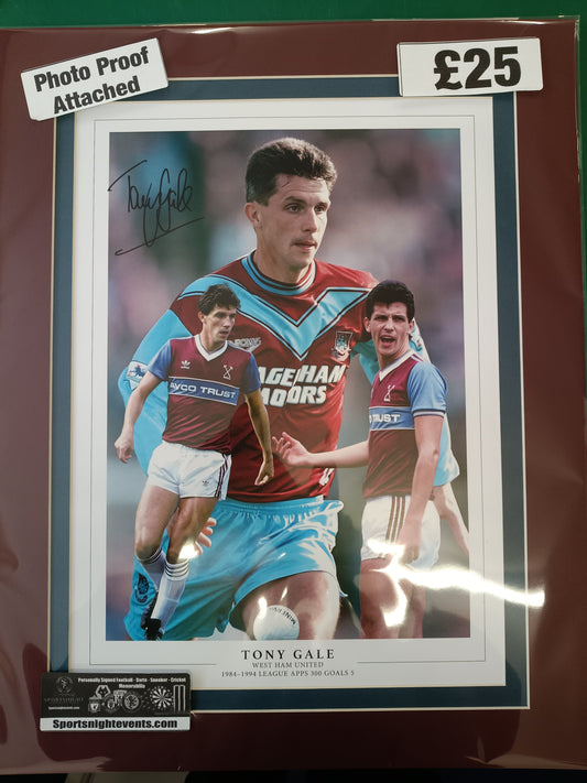 West Ham Tony Gale personally signed