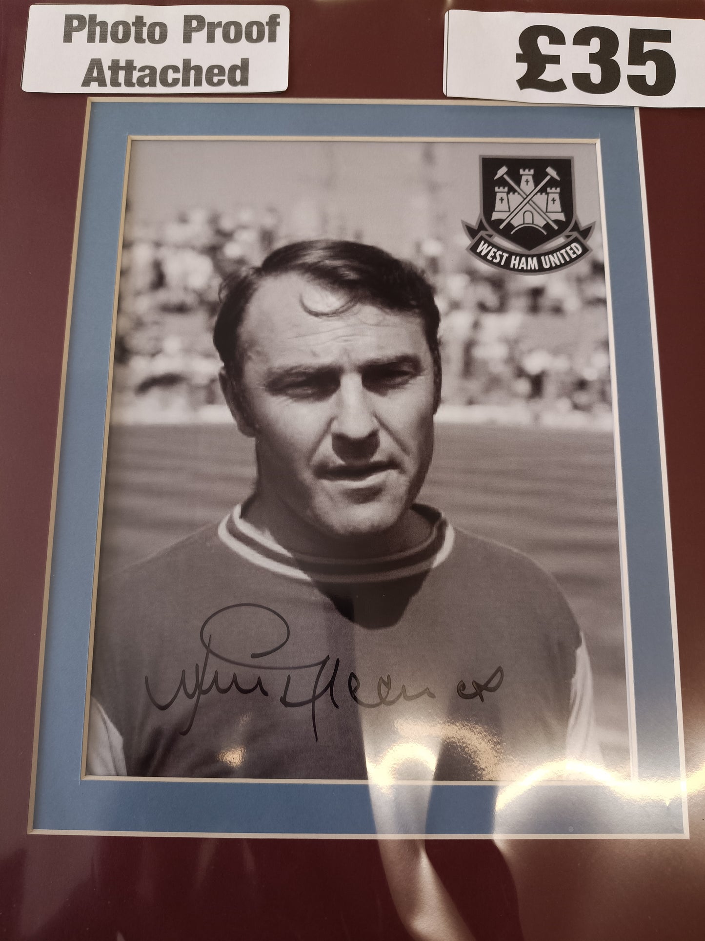 West Ham United personally signed Jimmy Greaves photo
