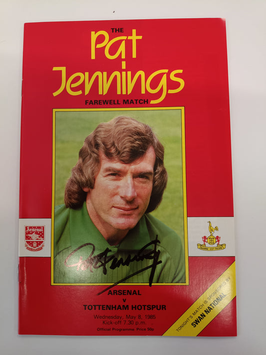 Arsenal Tottenham Hotspur & Northern Ireland personally signed Testimonial programme