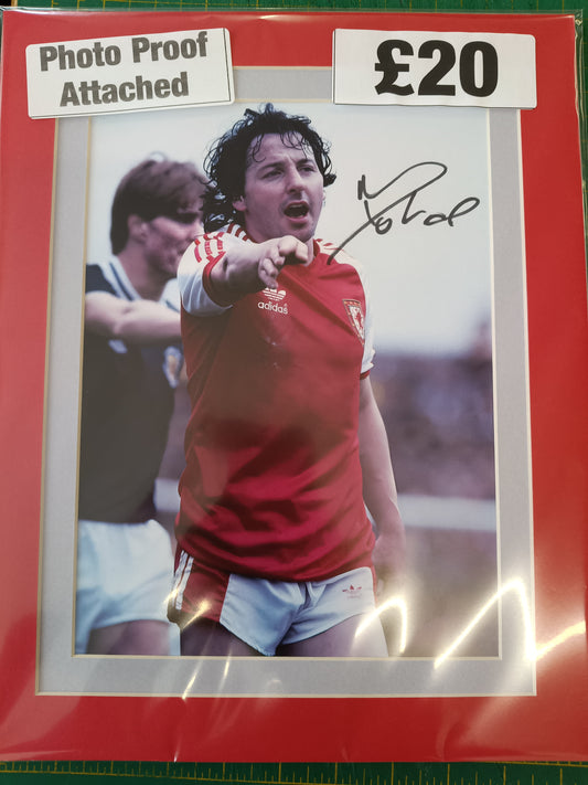 Wales Micky Thomas personally signed photo