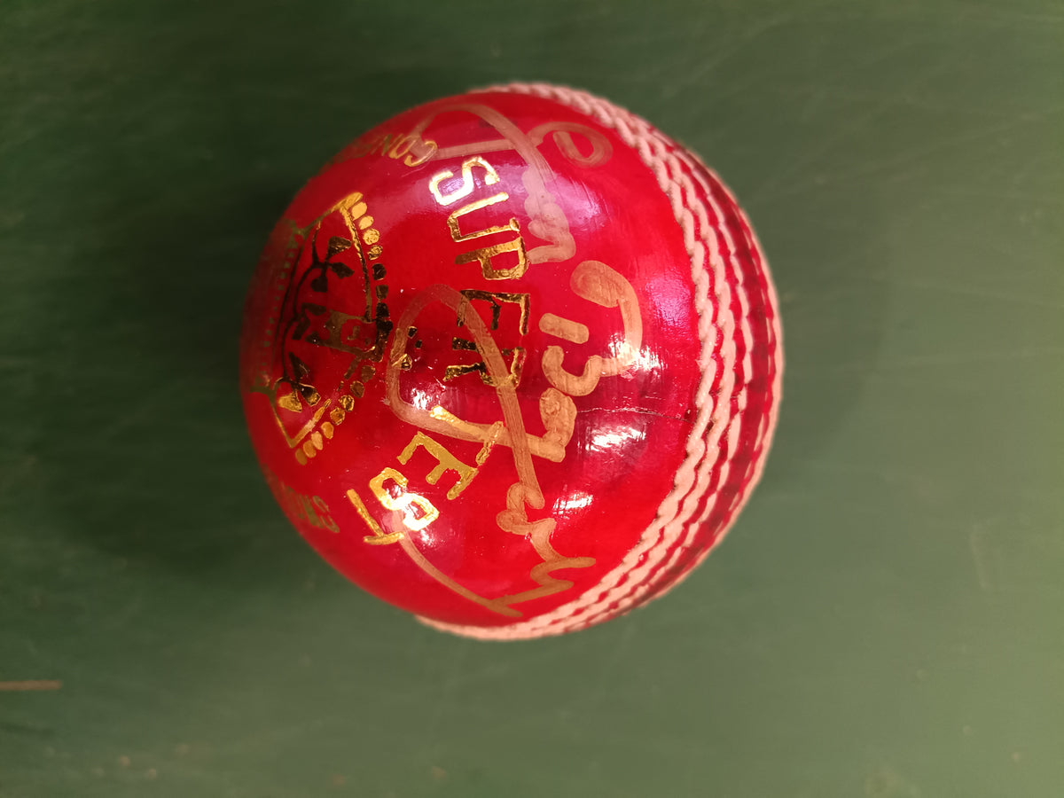 Cricket Geoffrey Boycott personally signed red cricket ball