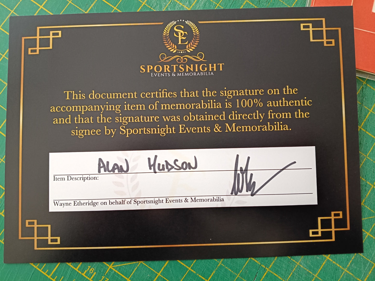Arsenal Alan Hudson personally signed limited edition print