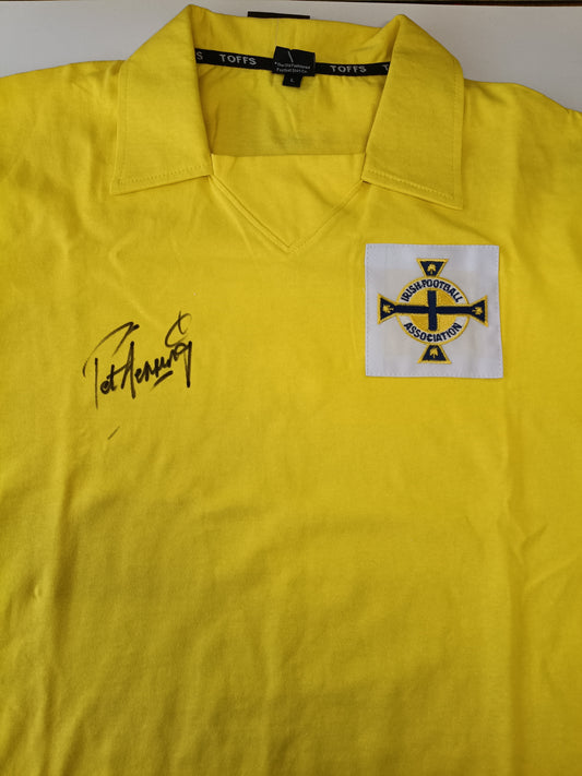 Northern Ireland Pat Jennings personally signed shirt