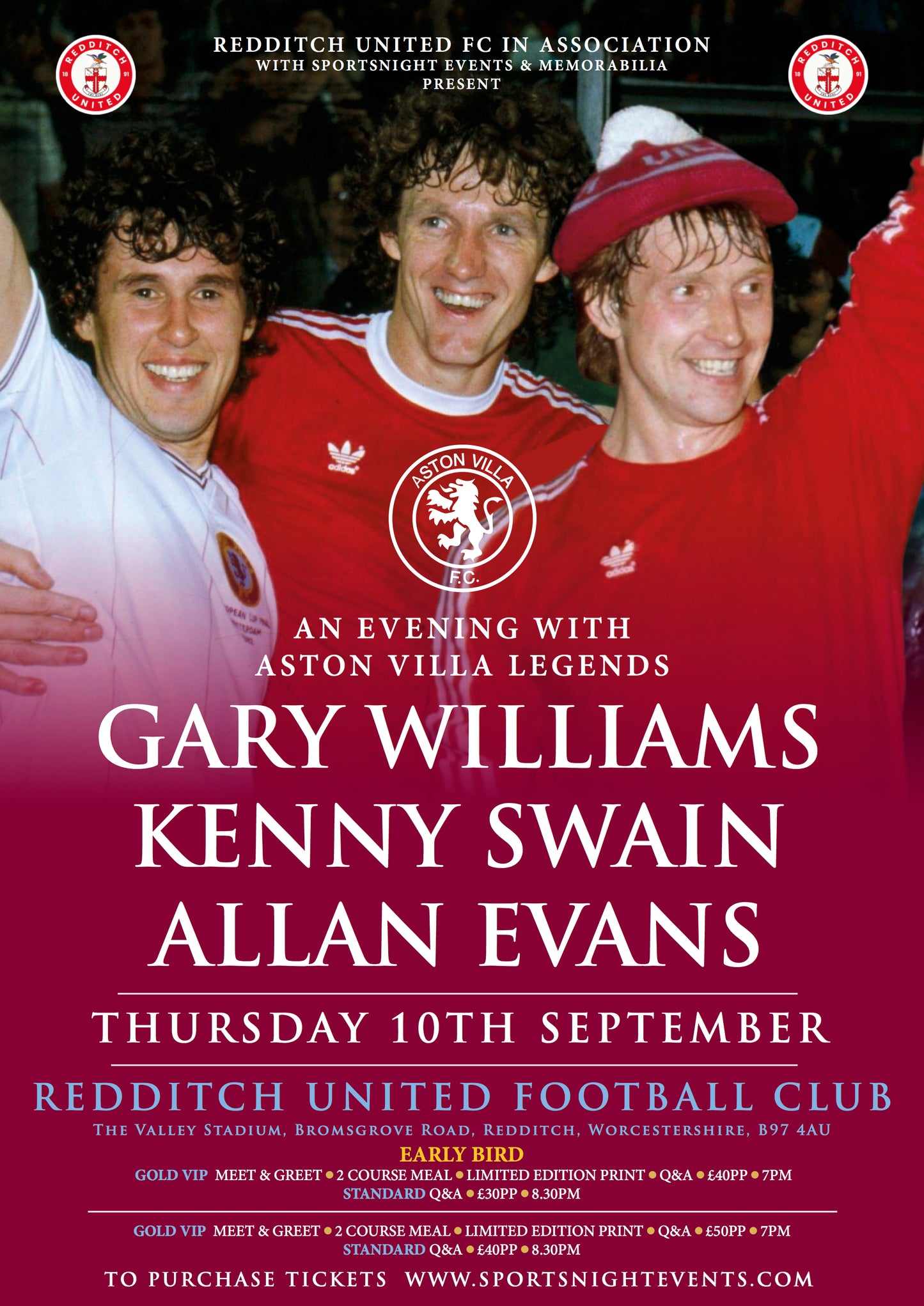An Evening with Gary Williams, Kenny Swain & Allan Evans