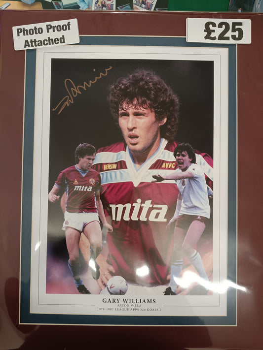 Aston Villa Gary Williams personally signed montage