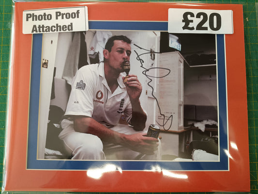 Cricket England Ashley Giles personally signed photograph