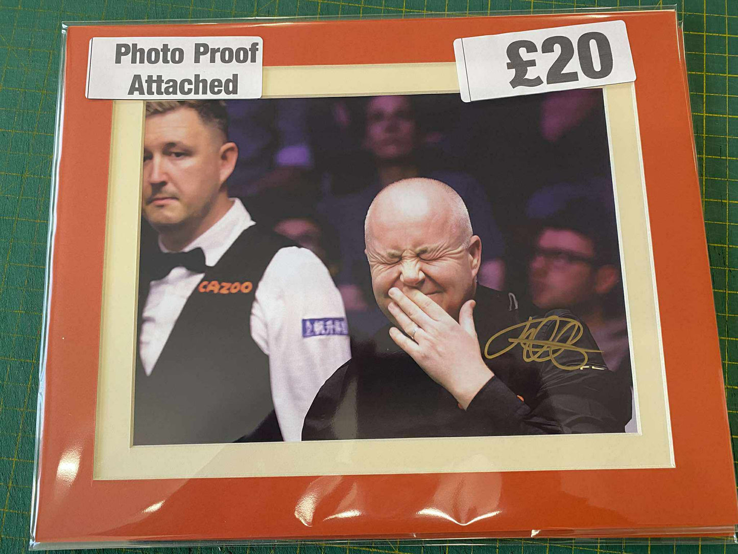 Snooker John Higgins personally signed photograph