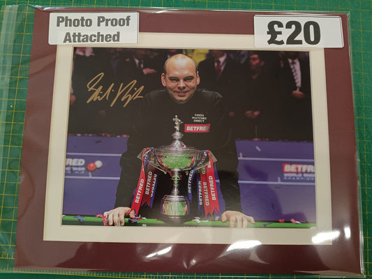 Snooker Stuart Bingham personally signed photograph