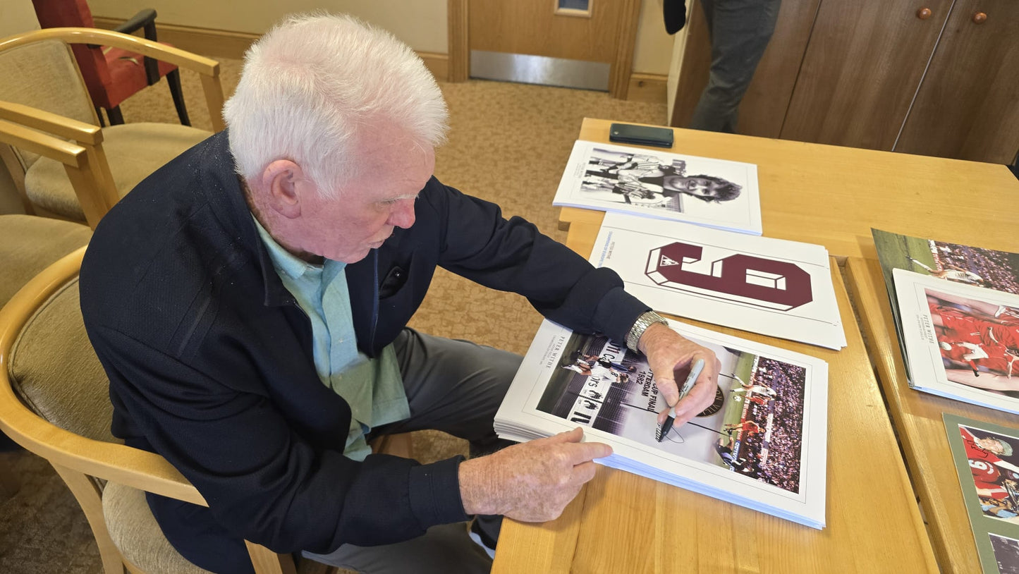 Aston Villa Peter Withe personally signed limited edition montage