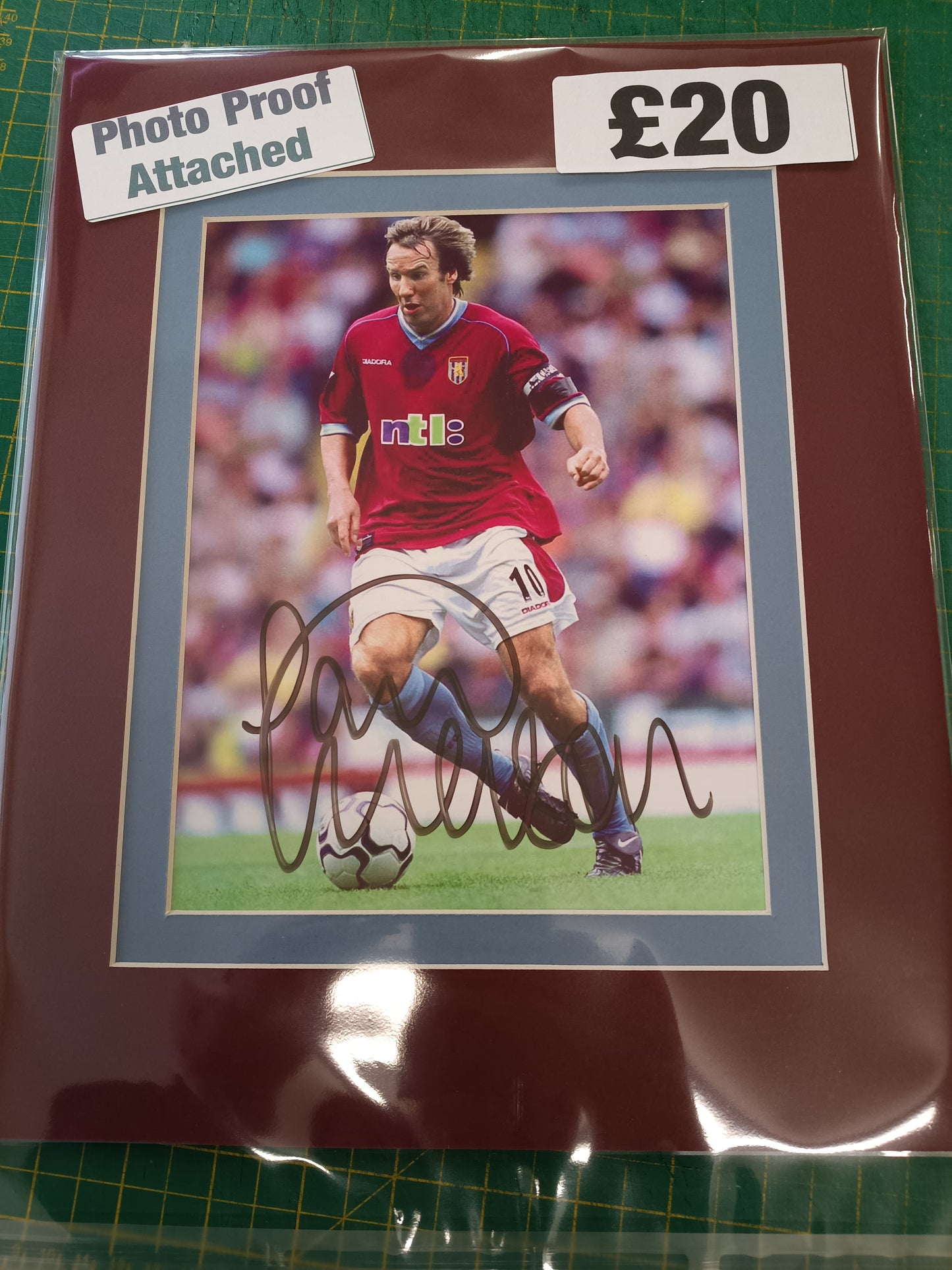 Aston Villa Paul Merson personally signed photograph