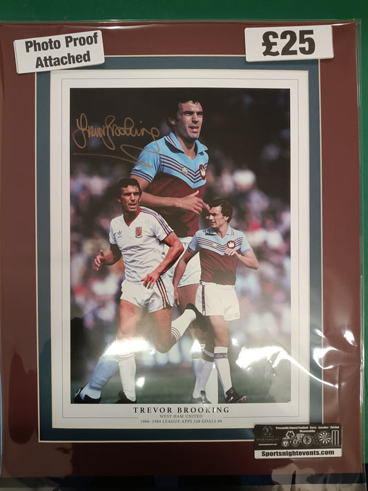 West Ham Trevor Brooking personally signed montage