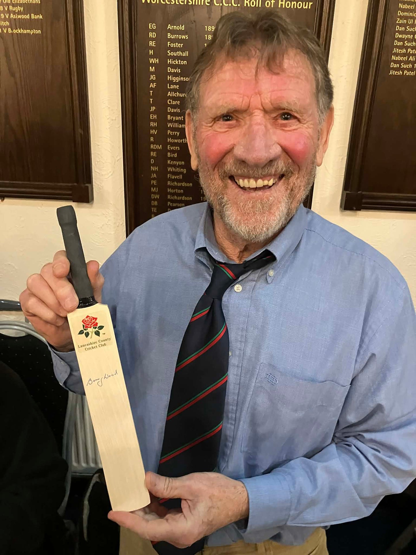 Cricket Lancashire England Cricketer Barry Wood personally signed photograph