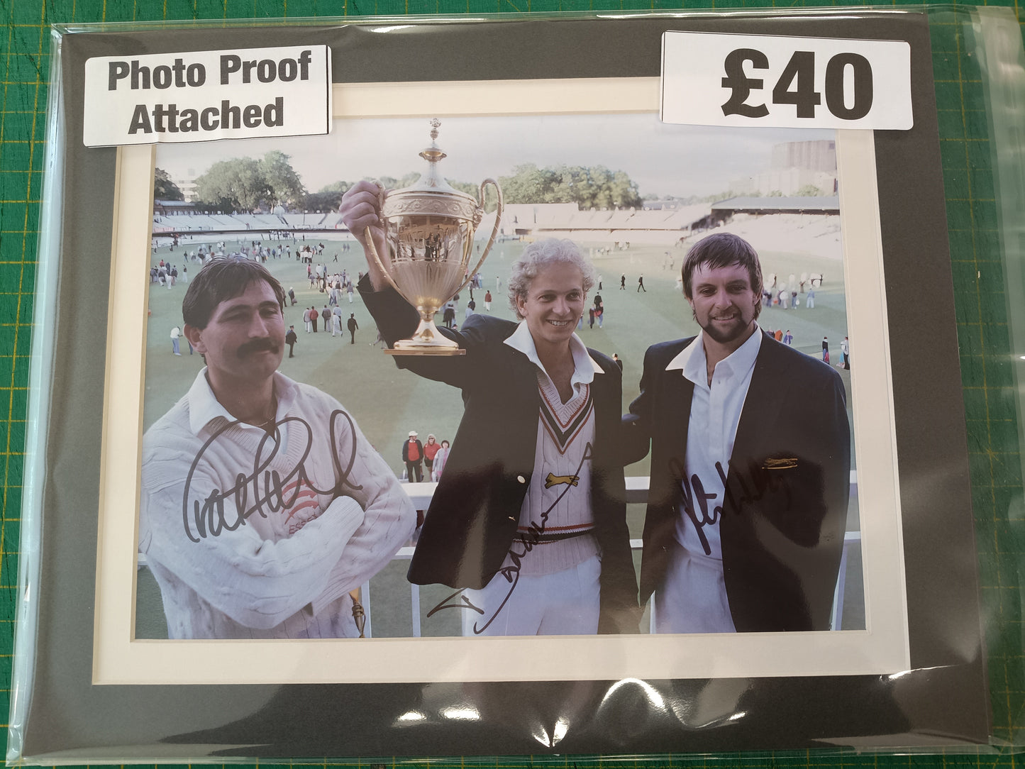 Cricket Graham Gooch, David Gower & Peter Willey personally signed photograph