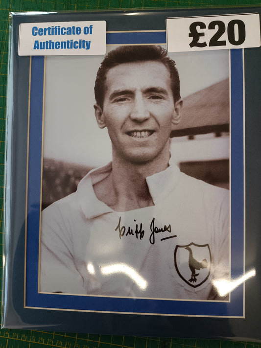 Tottenham Hotspur Cliff Jones personally signed photograph