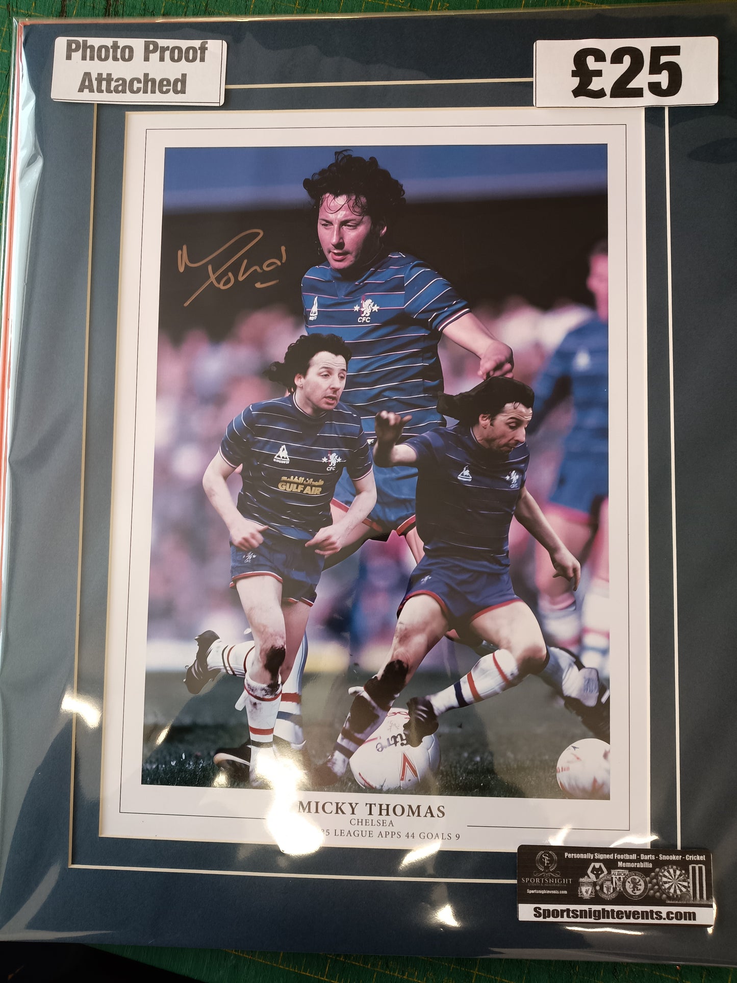 Chelsea Micky Thomas personally signed montage