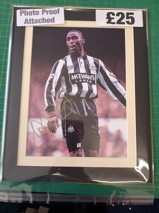 Newcastle United Andy Cole personally signed photo