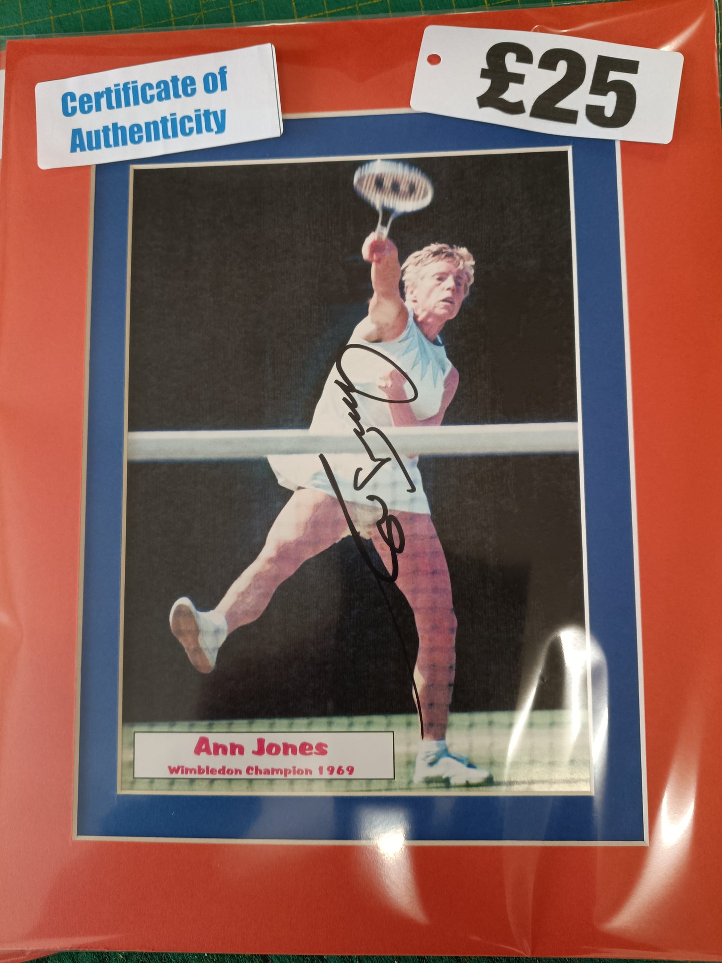 Tennis Ann Jones personally signed photo 1969 Wimbledon Ladies Champion