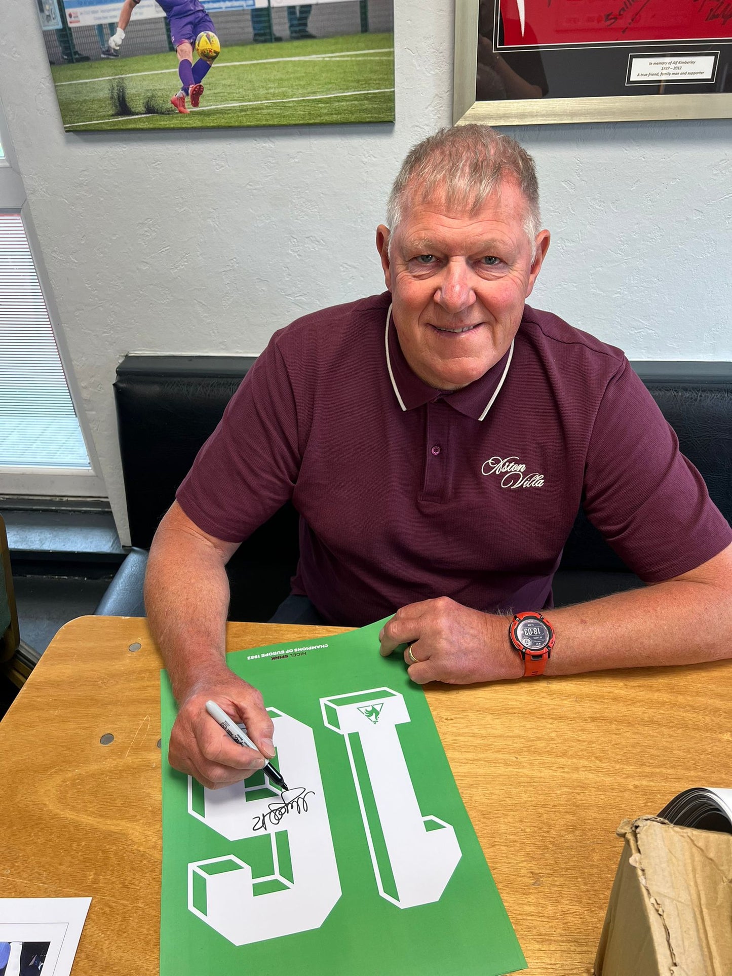 Aston Villa Nigel Spink personally signed 16