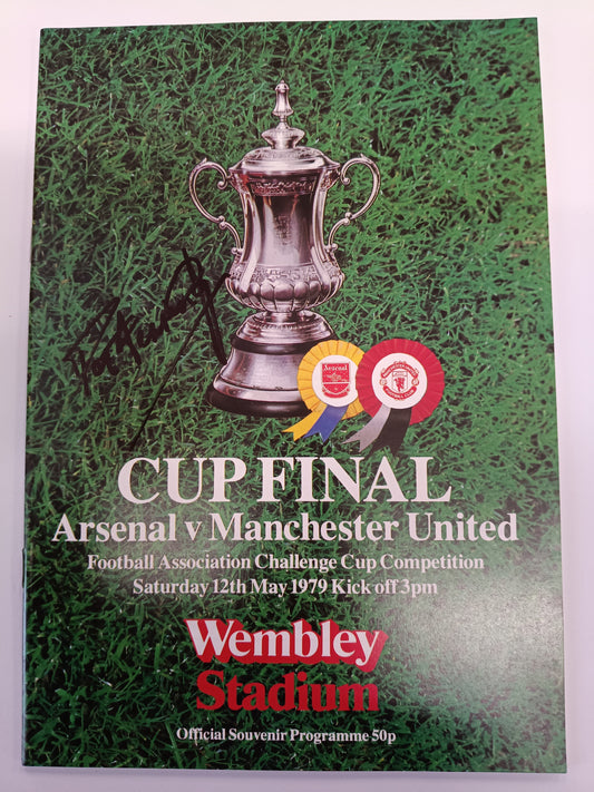 Arsenal 1979 FA Cup Final programme personally signed by Pat Jennings